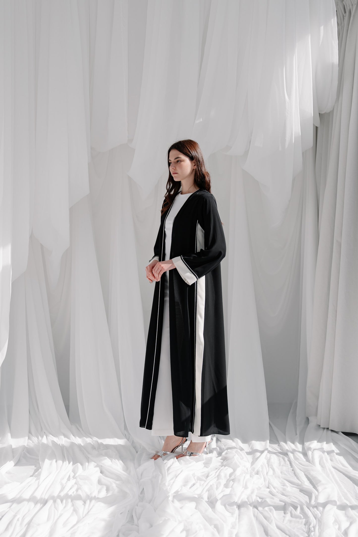 Black White Beaded- R232