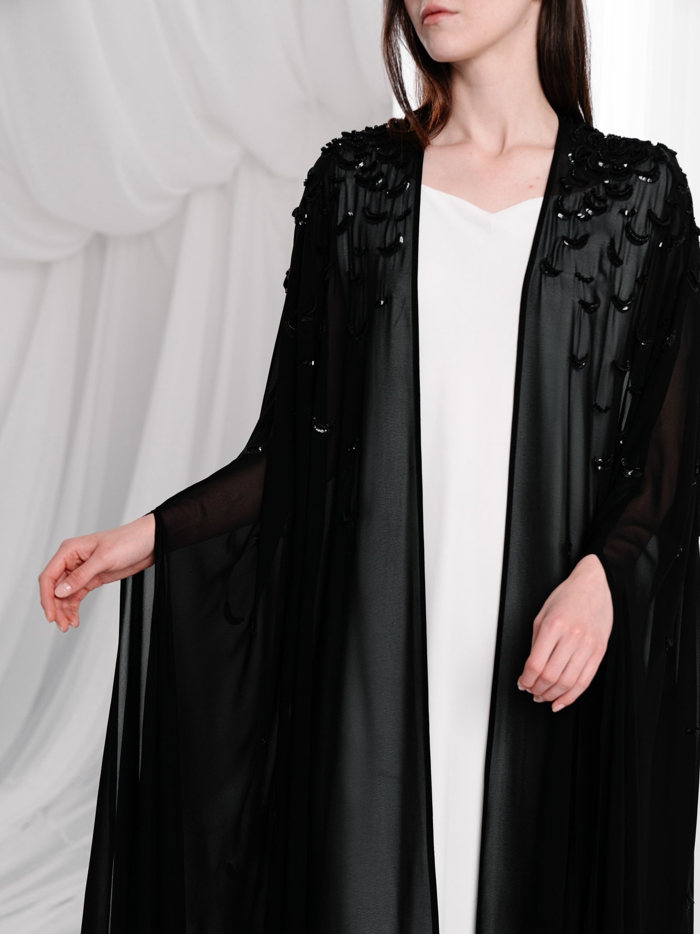 Wedding Black Beaded -WA12