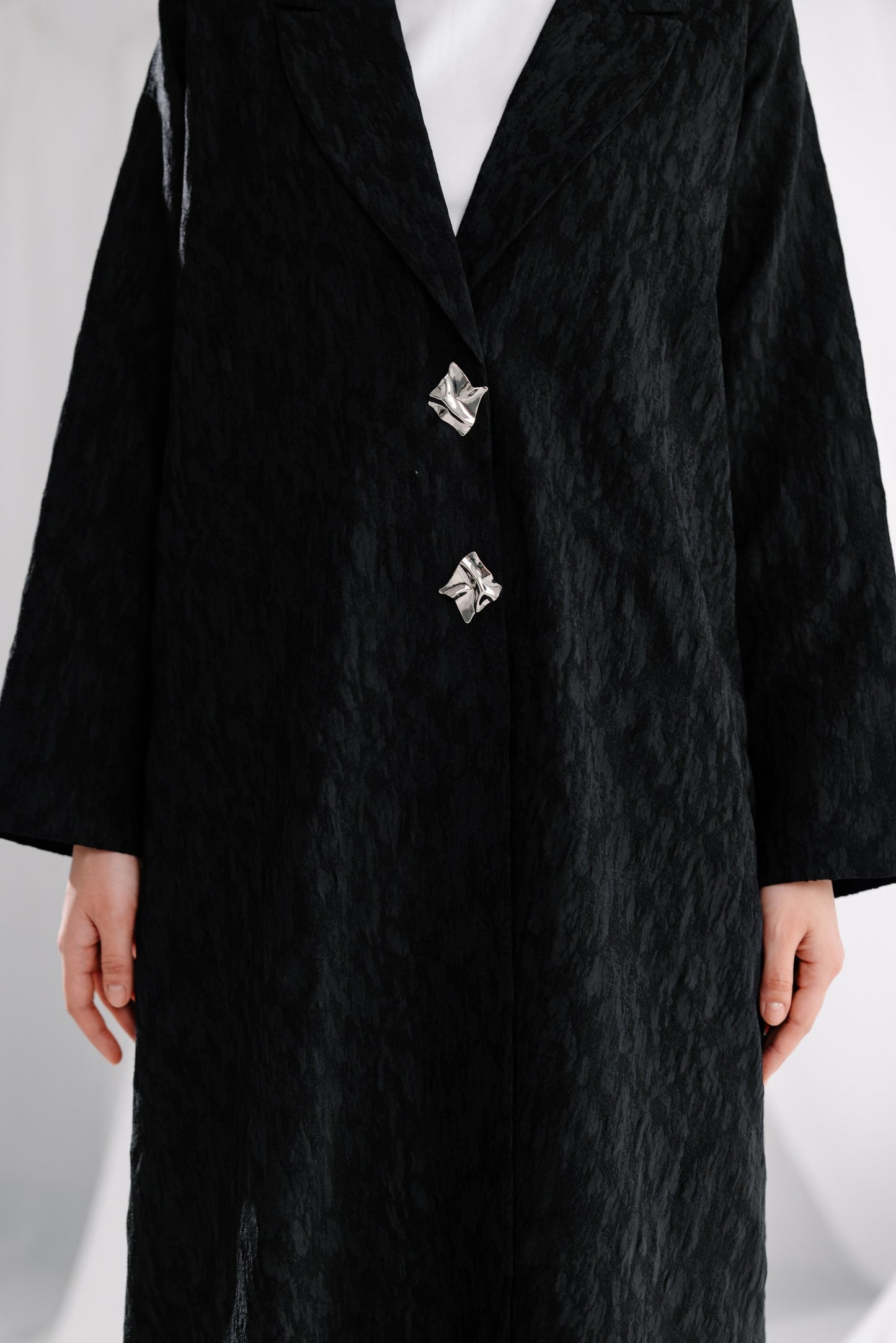 Black Printed Linen - R255