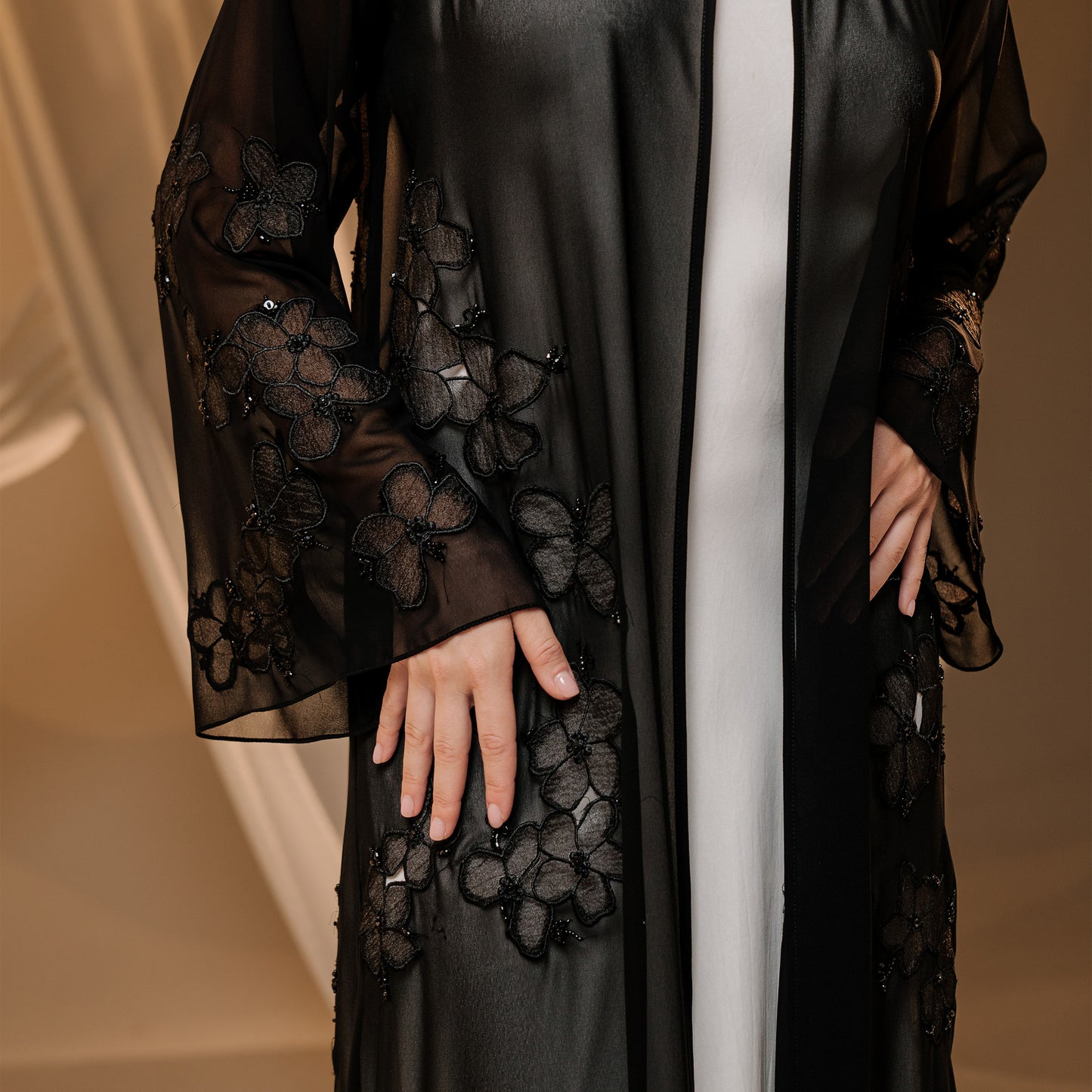 Black Lace Embroidery -ER9