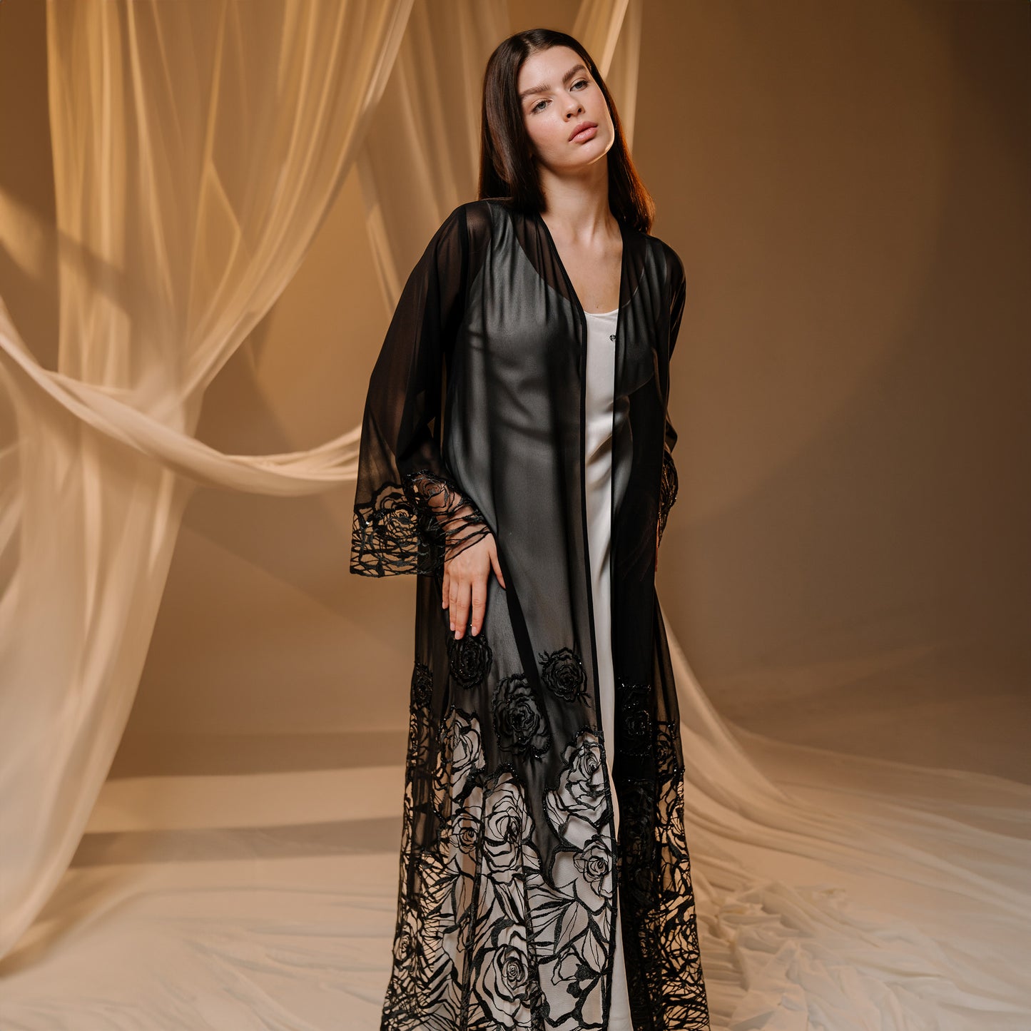 Black Lace Embroidery- ER208