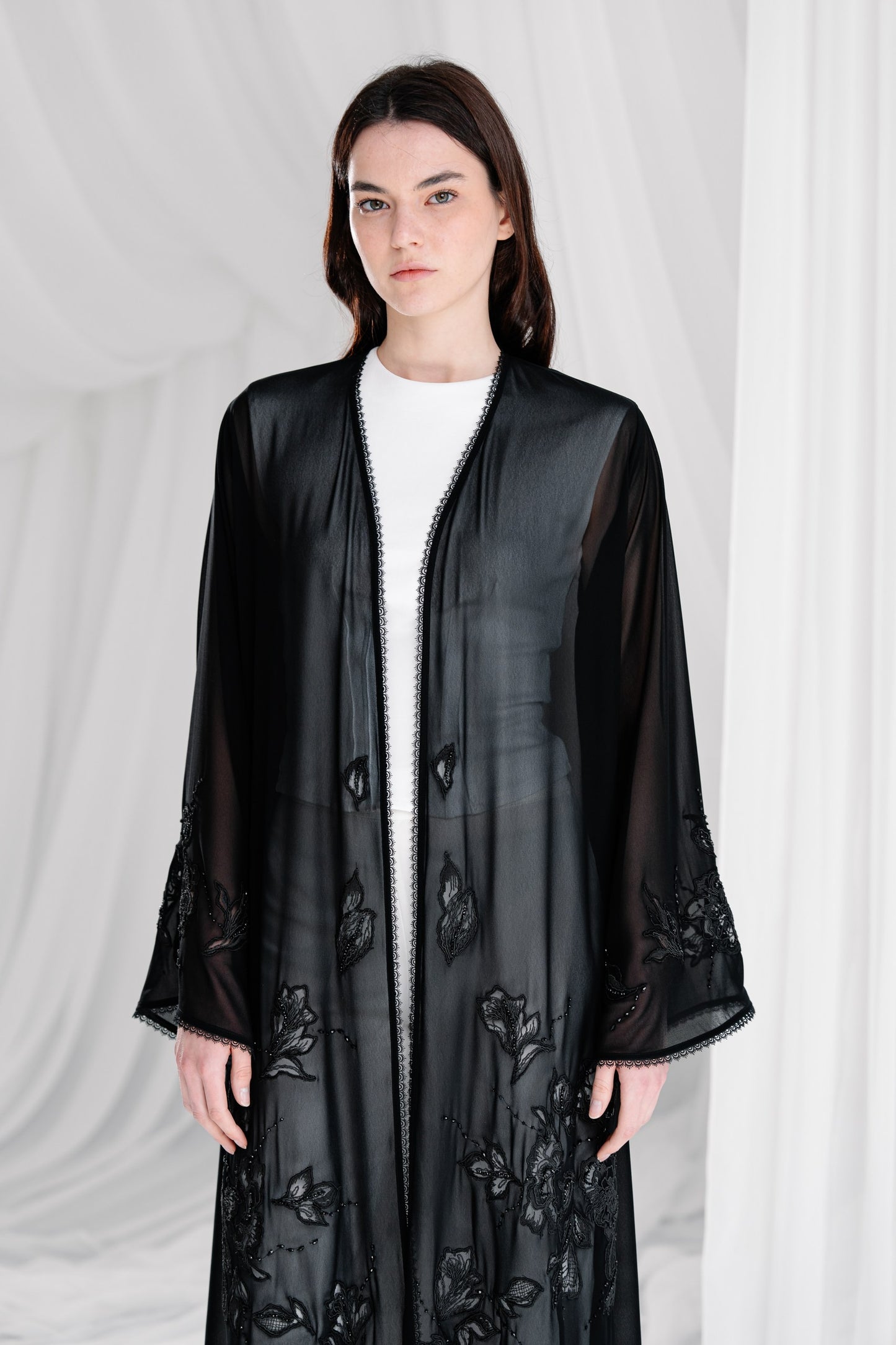 Black Lace Embroidery -ER258