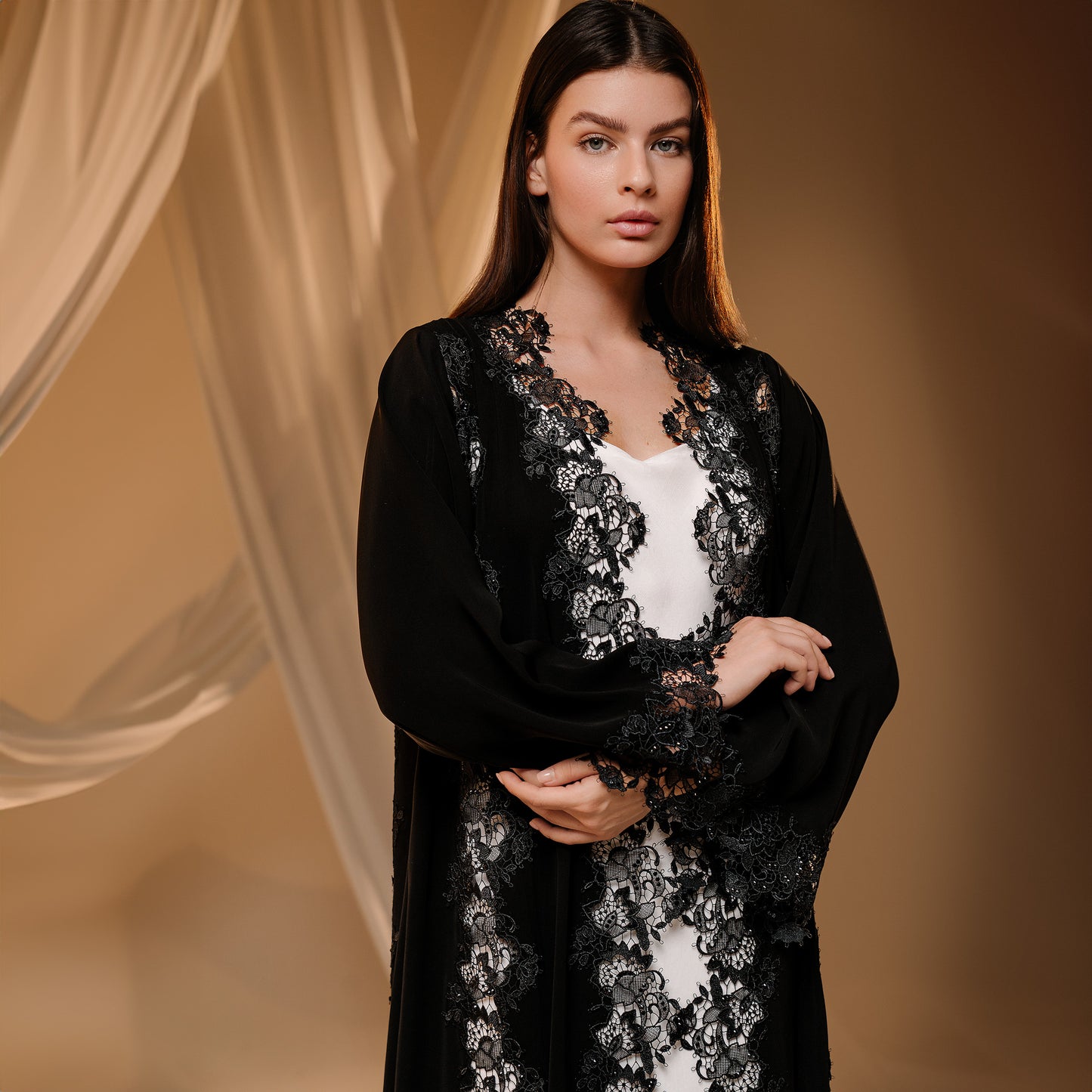 Black Lace Embroidery -ER6