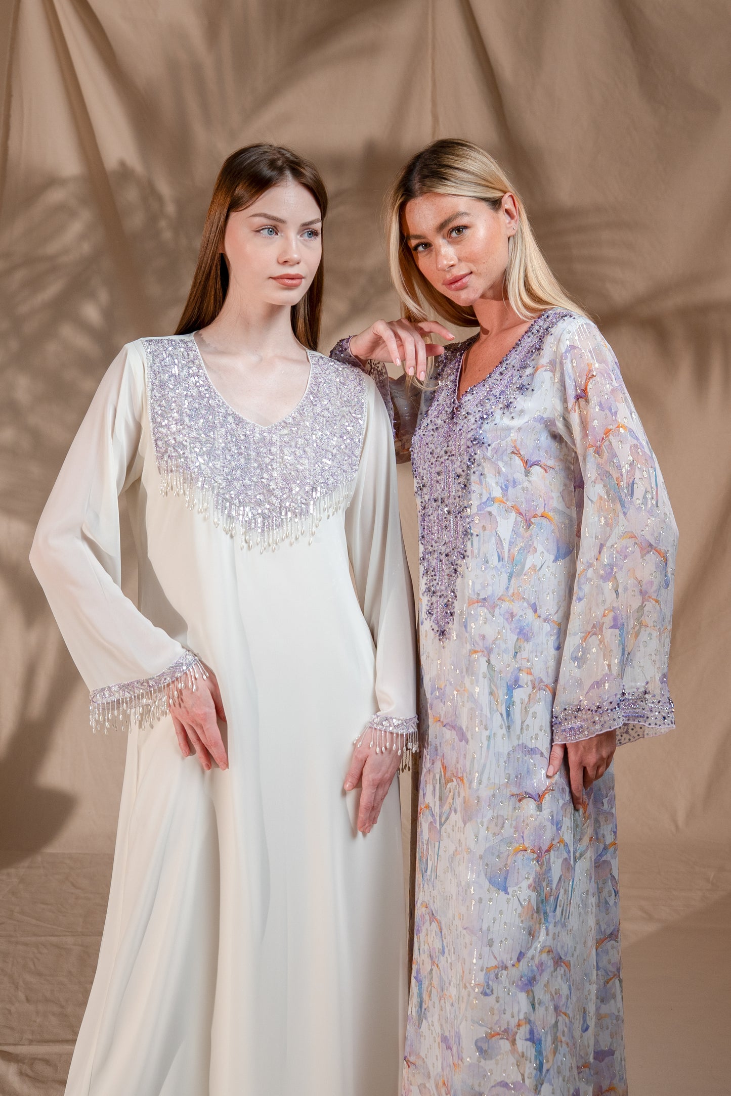 Clay Ivory Silver Kaftan CL314