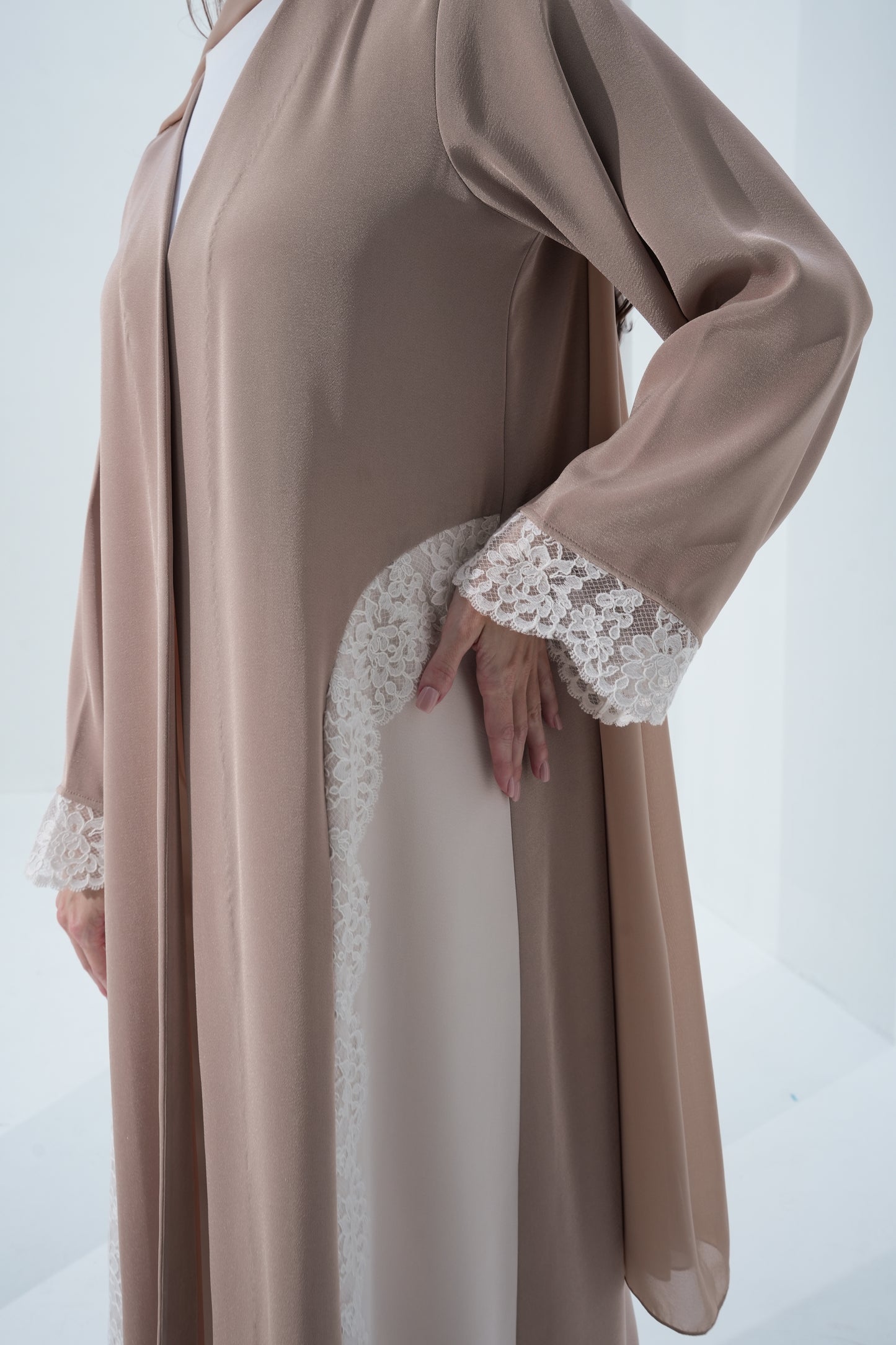 CLAY CREPE COLOR ABAYA -YA196