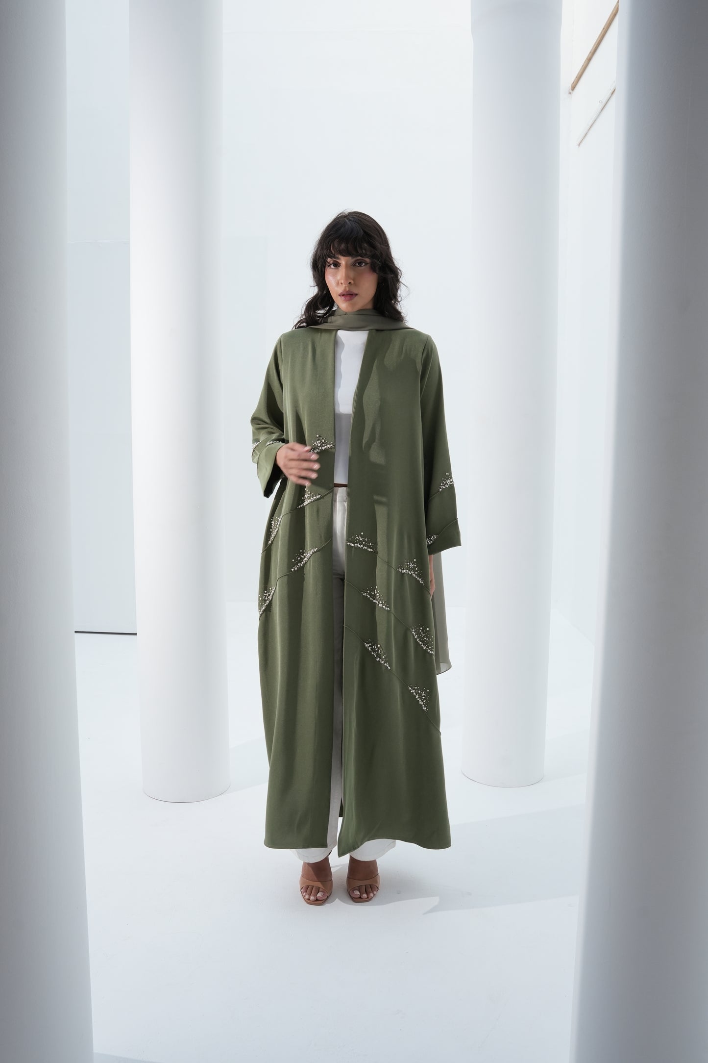 CLAY COLOR ABAYA -YA201