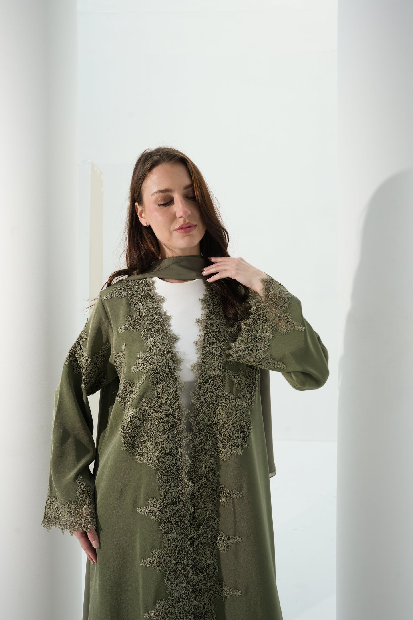 CLAY COLOR ABAYA- YA202