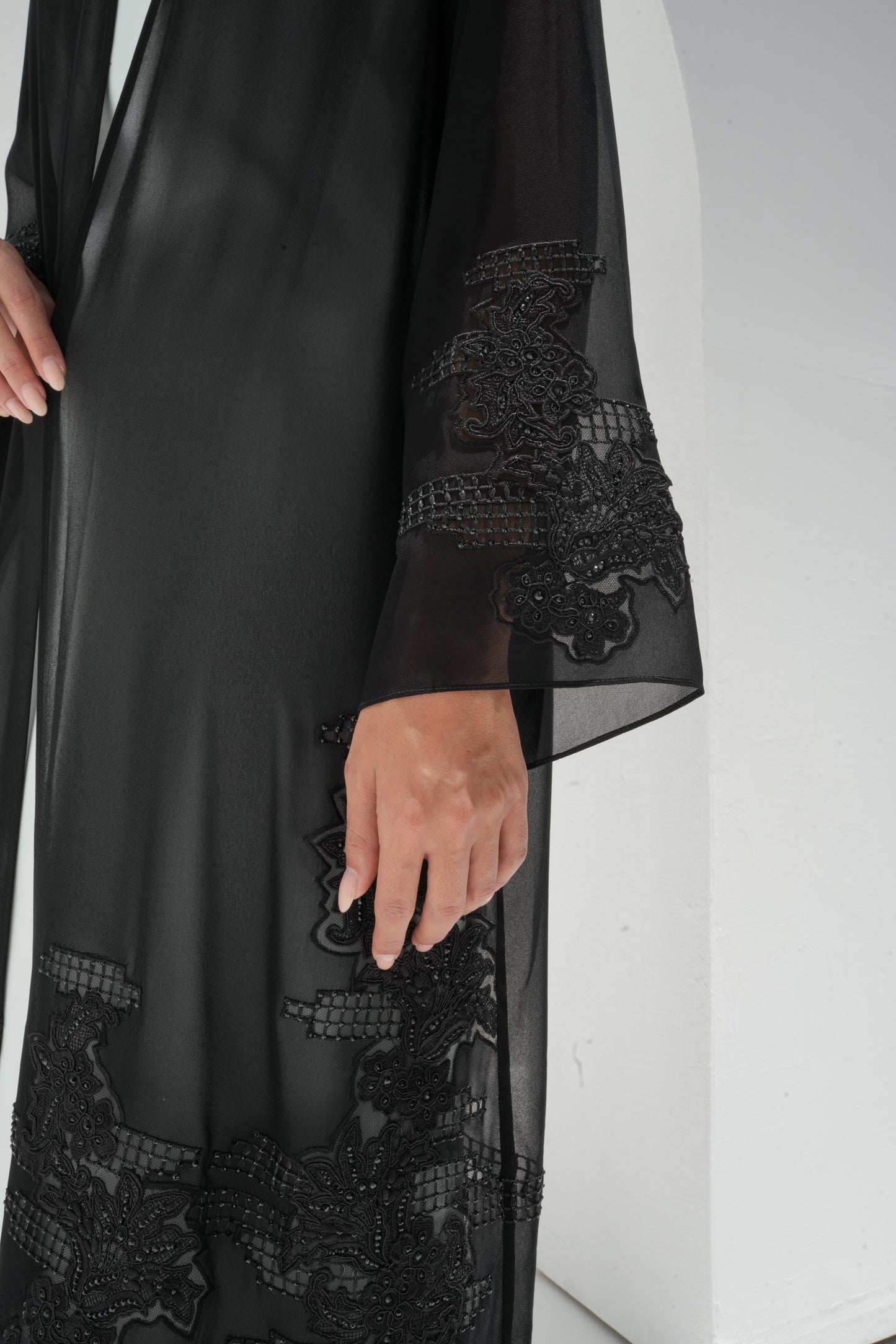 ZAY BLACK CHIFFON -ER81