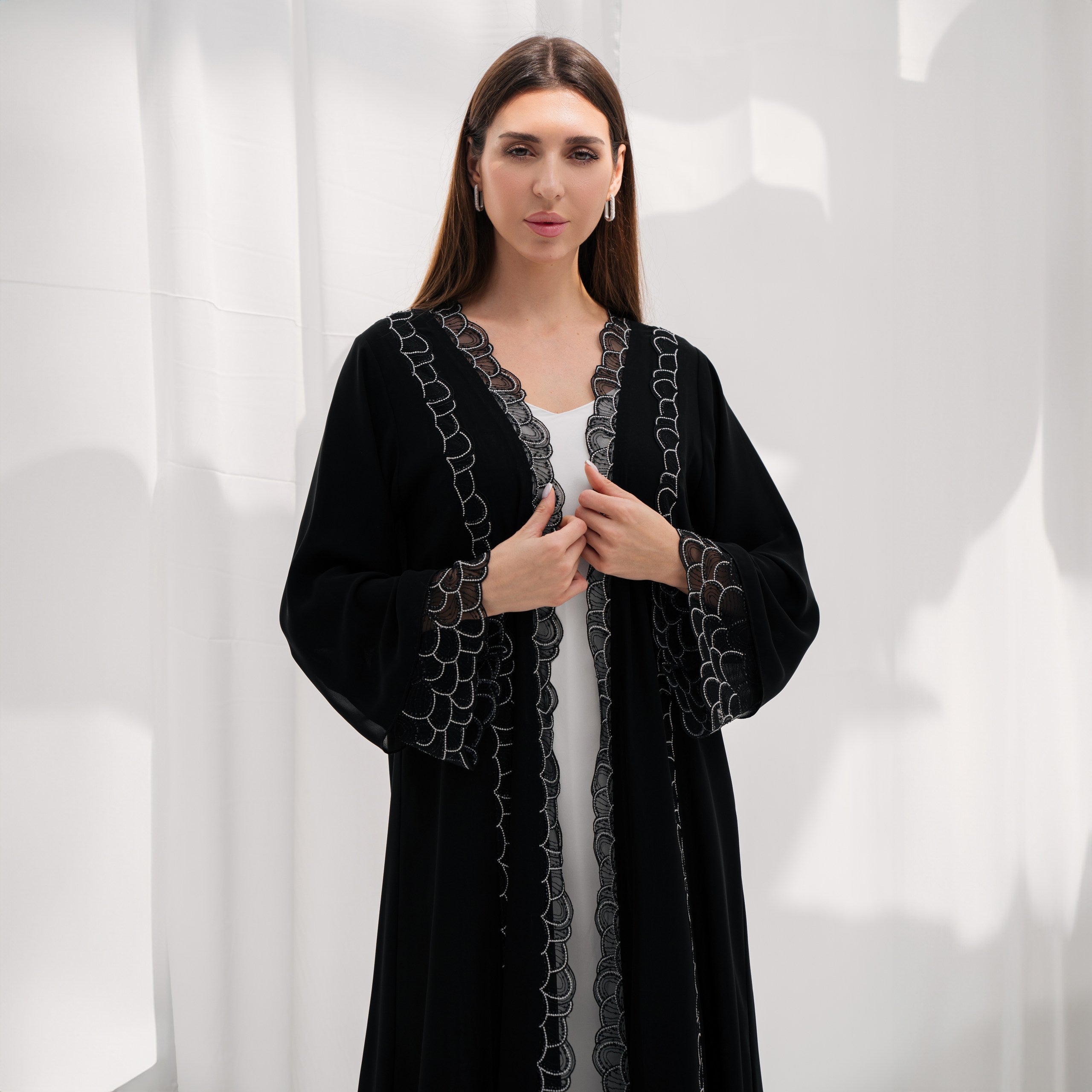 Zay Black Lace Embroidery ER189