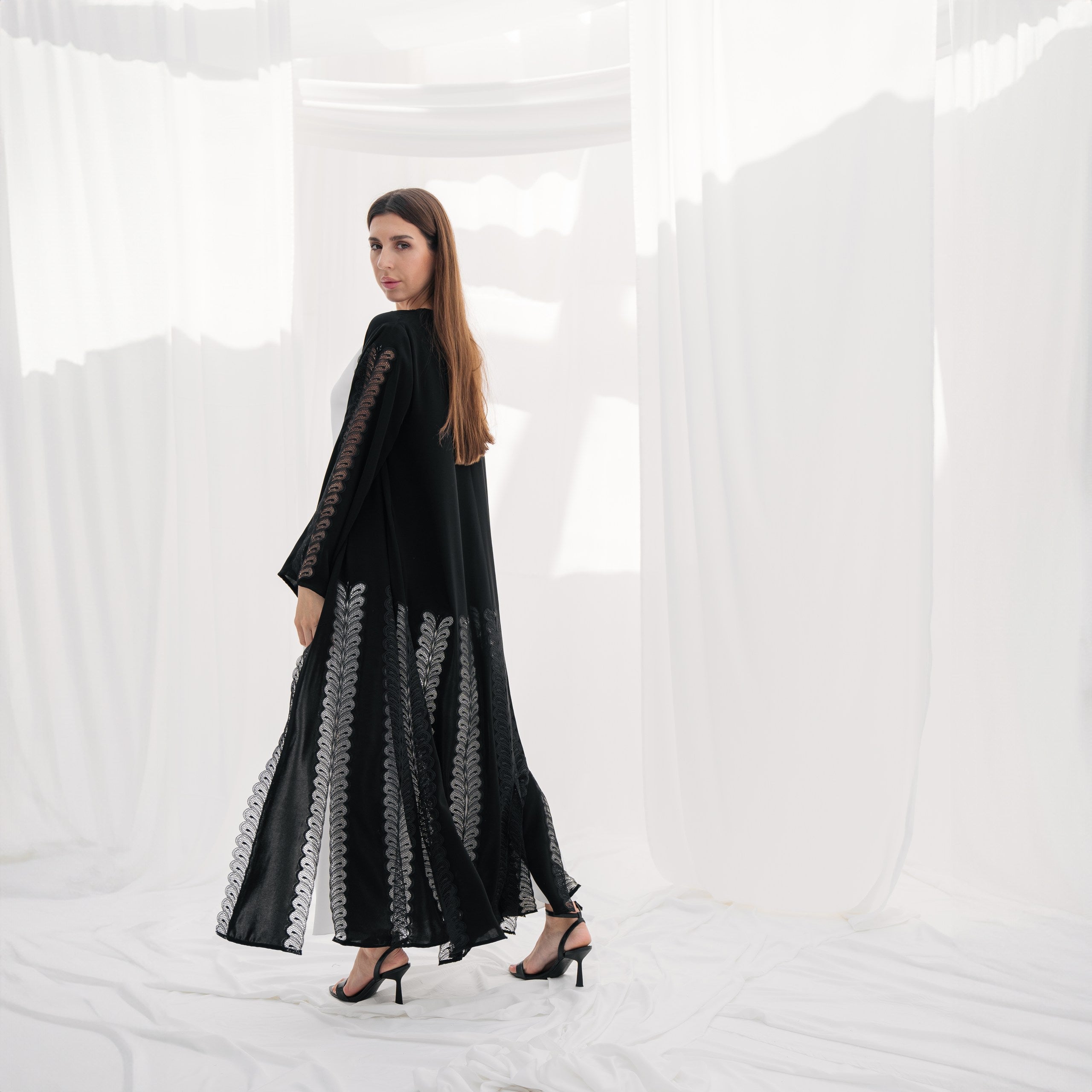 Zay Black Lace Embroidery ER184