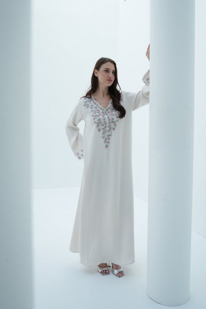 CLAY JALABIYA CREPE FABRIC-CL341