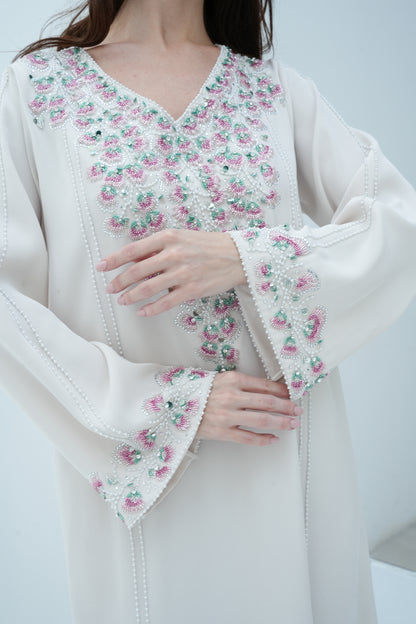 CLAY JALABIYA CREPE FABRIC-CL341