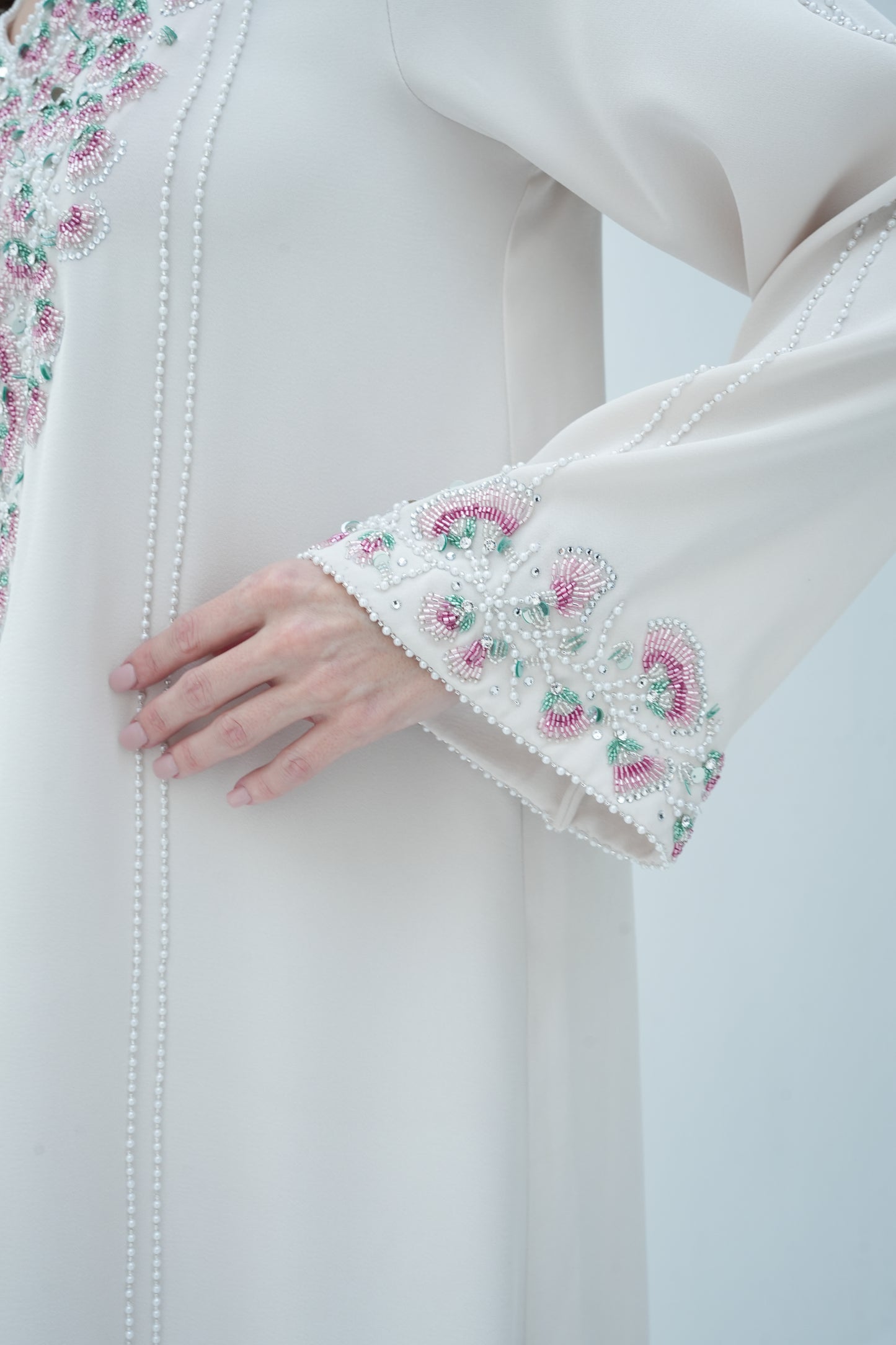 CLAY JALABIYA CREPE FABRIC-CL341