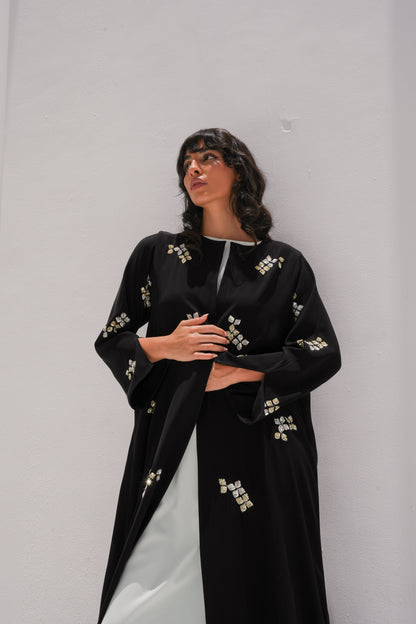 ZAY CREPE BLACK ABAYA -R285