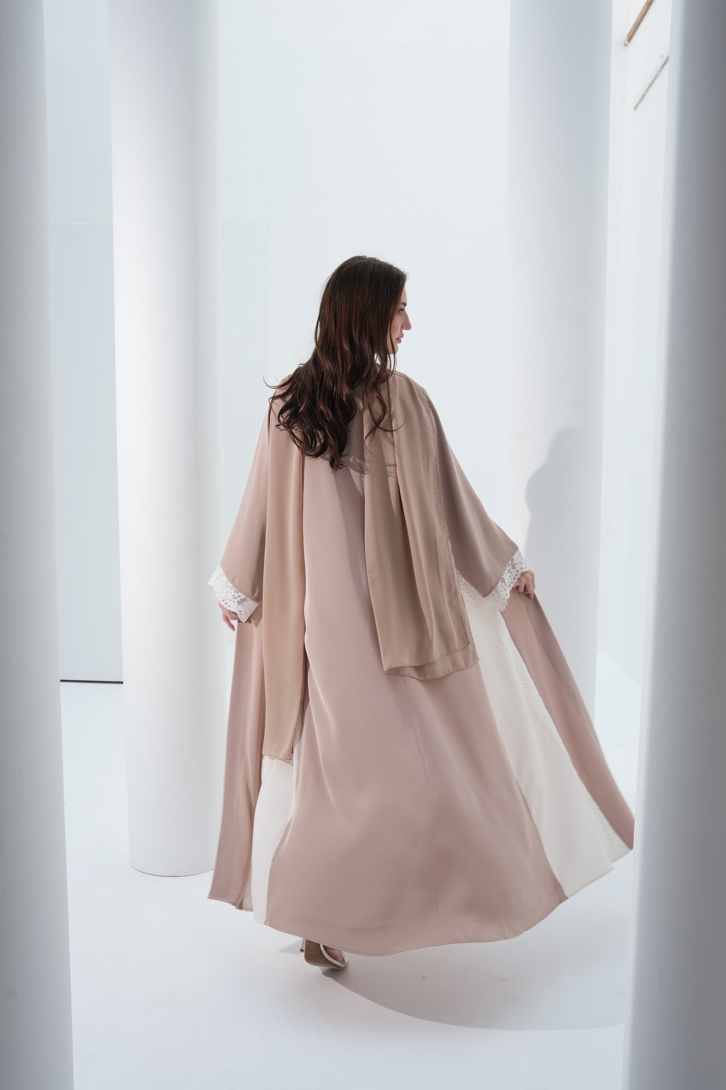 CLAY CREPE COLOR ABAYA -YA196