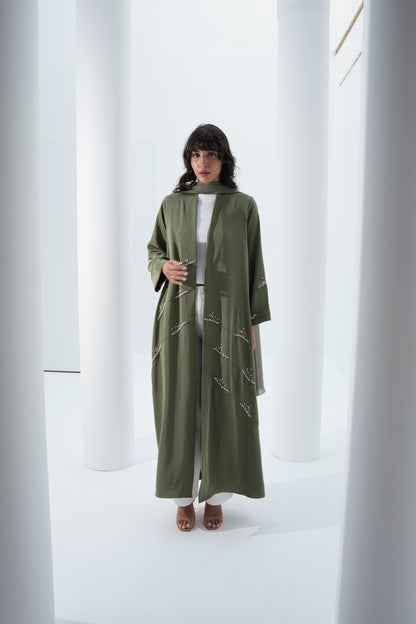 CLAY COLOR ABAYA -YA201