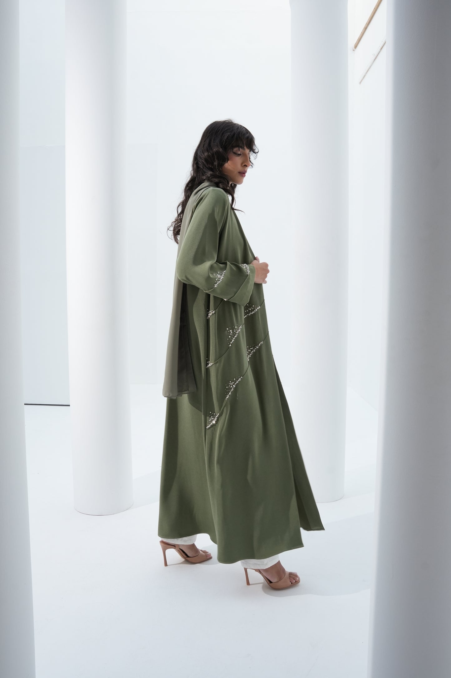 CLAY COLOR ABAYA -YA201