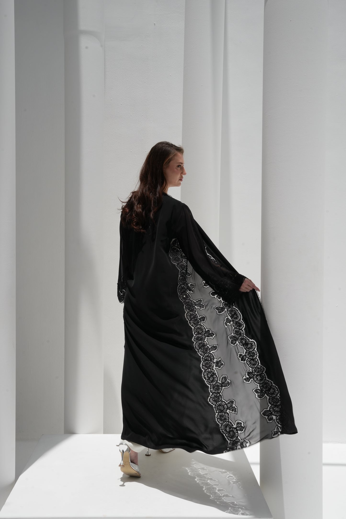 ZAY BLACK CHIFFON ABAYA-ER84