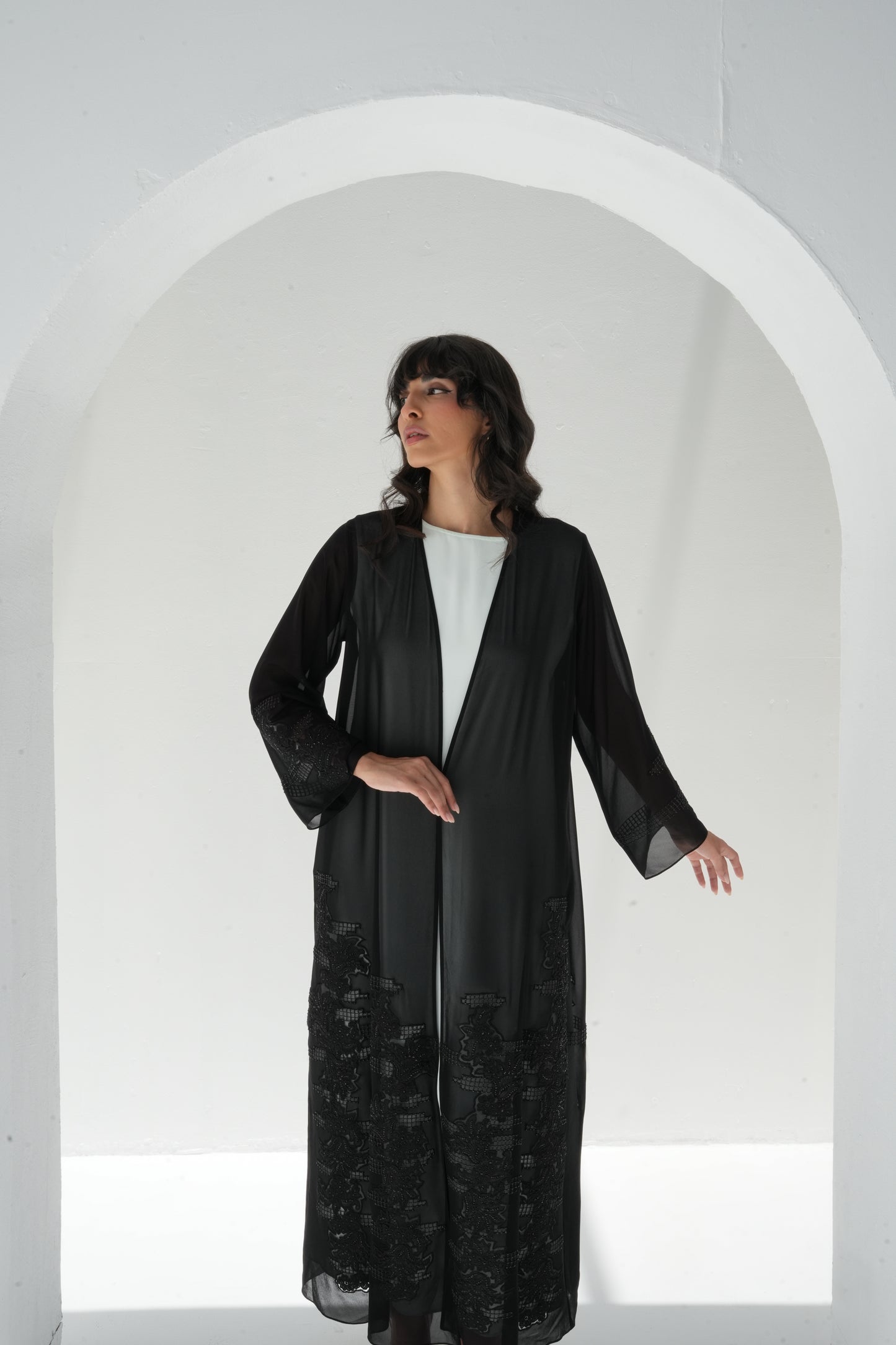 ZAY BLACK CHIFFON -ER81