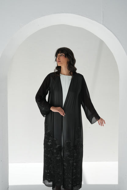 ZAY BLACK CHIFFON -ER81