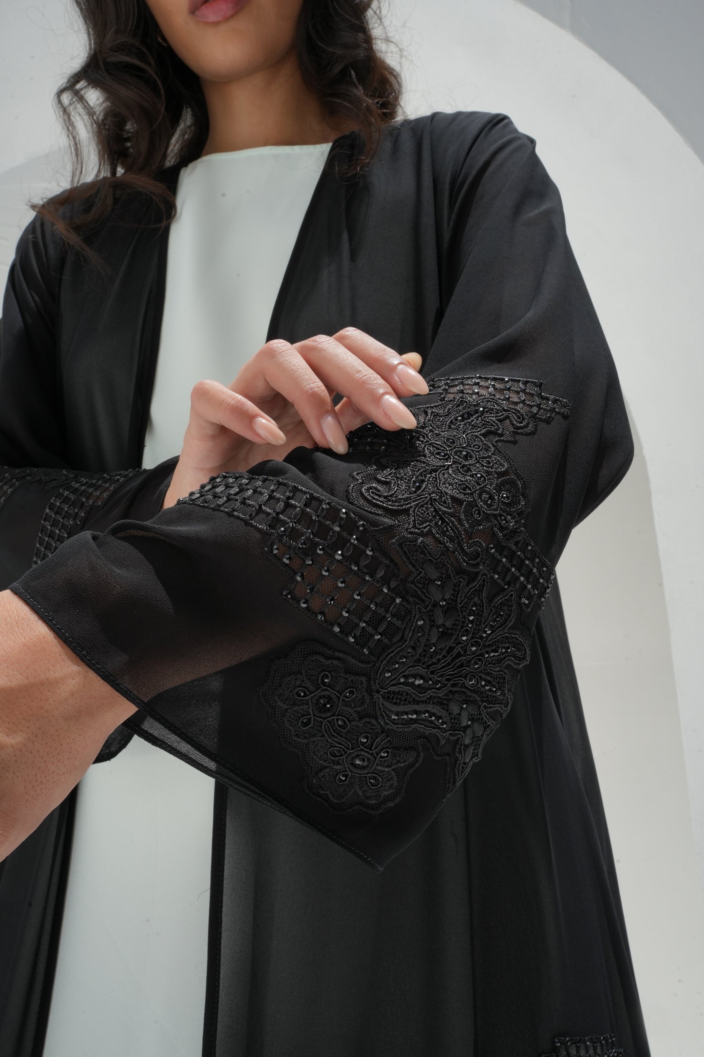 ZAY BLACK CHIFFON -ER81