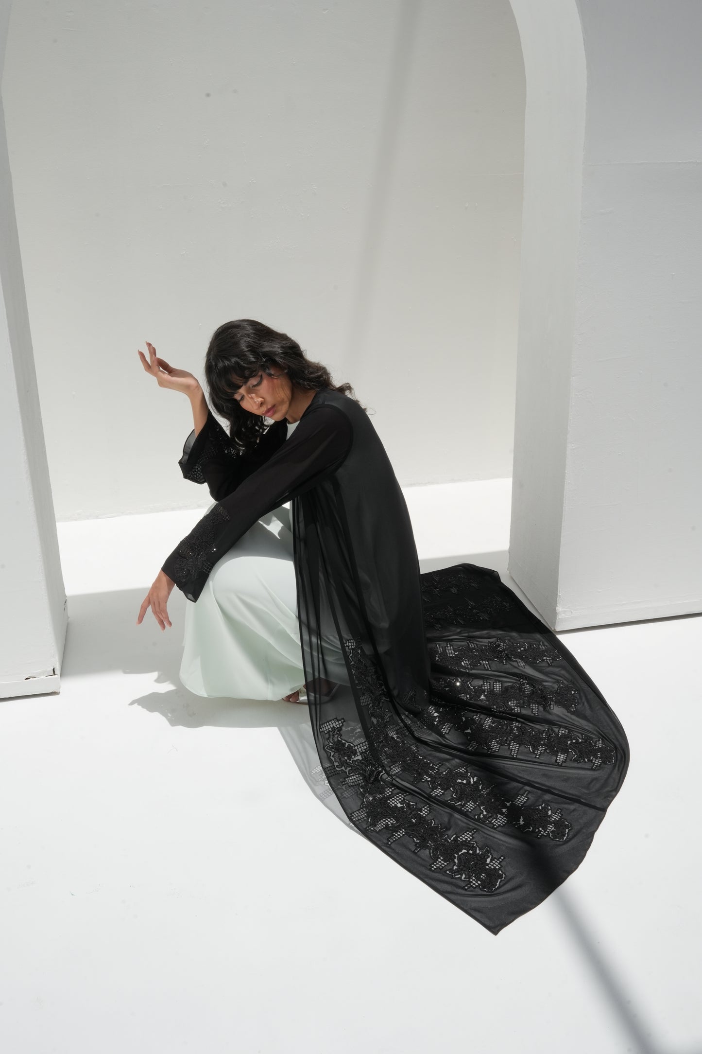 ZAY BLACK CHIFFON -ER81
