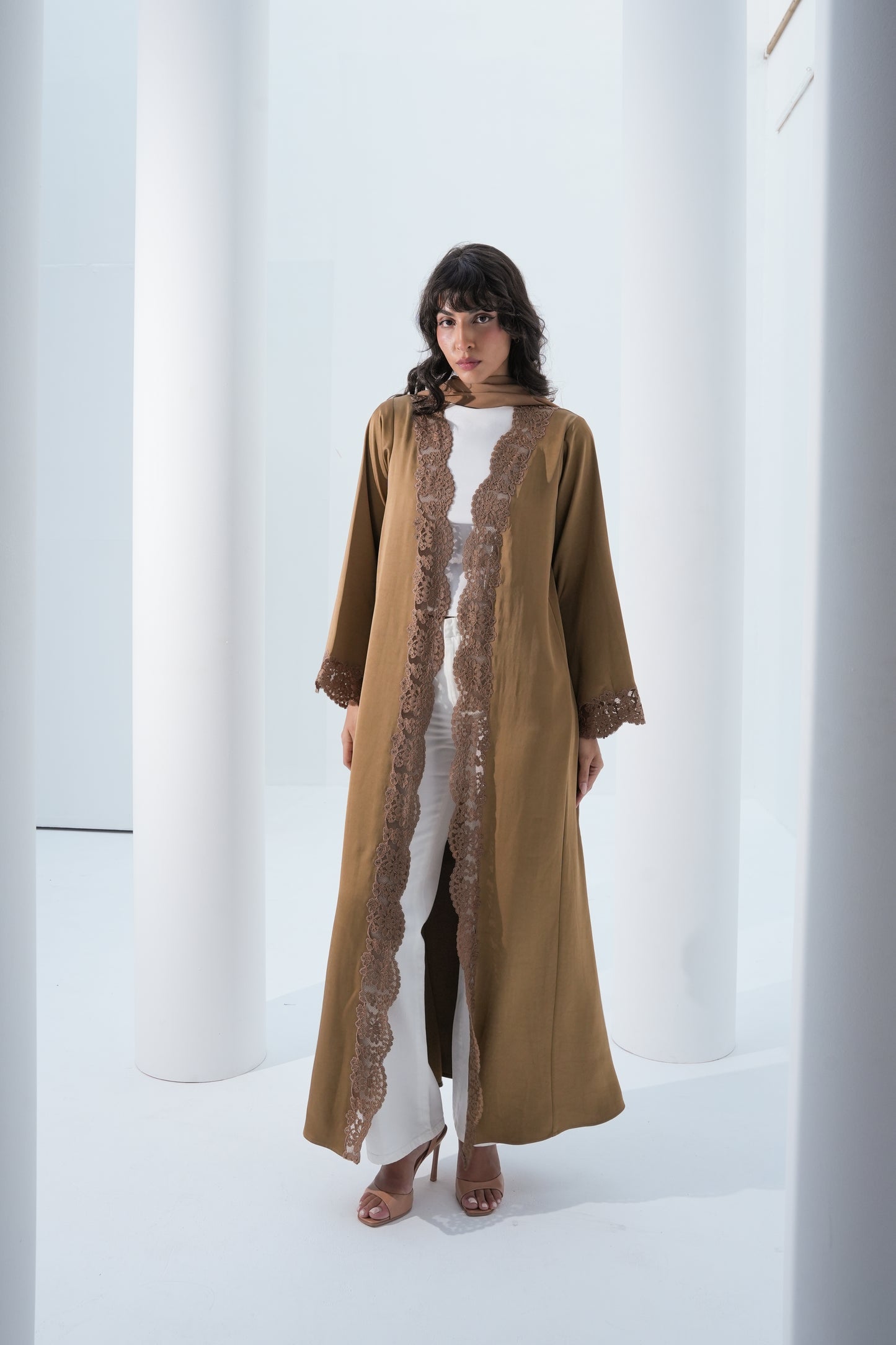 CLAY COLOR ABAYA - YA195