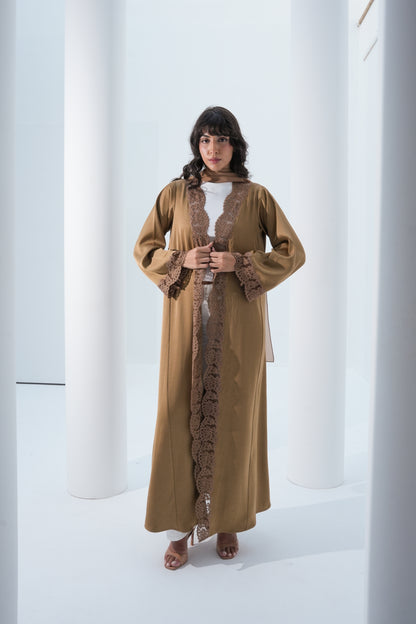 CLAY COLOR ABAYA - YA195