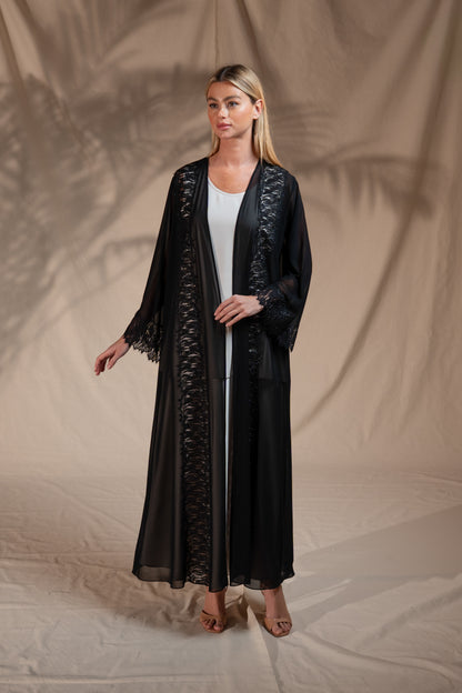 Zay Elegant Lace Abaya ER61