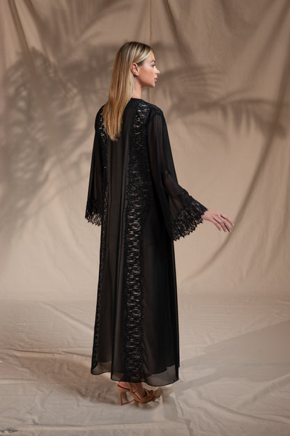 Zay Elegant Lace Abaya ER61