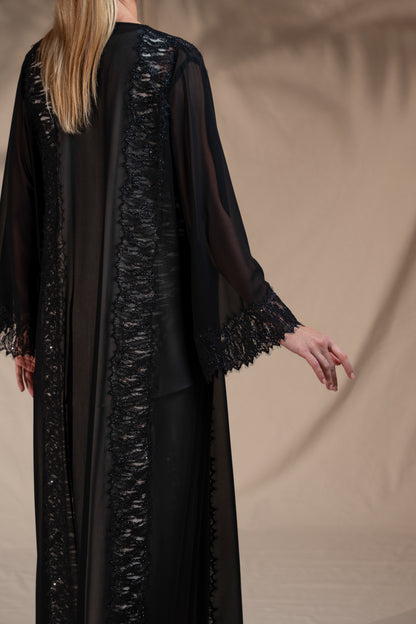 Zay Elegant Lace Abaya ER61