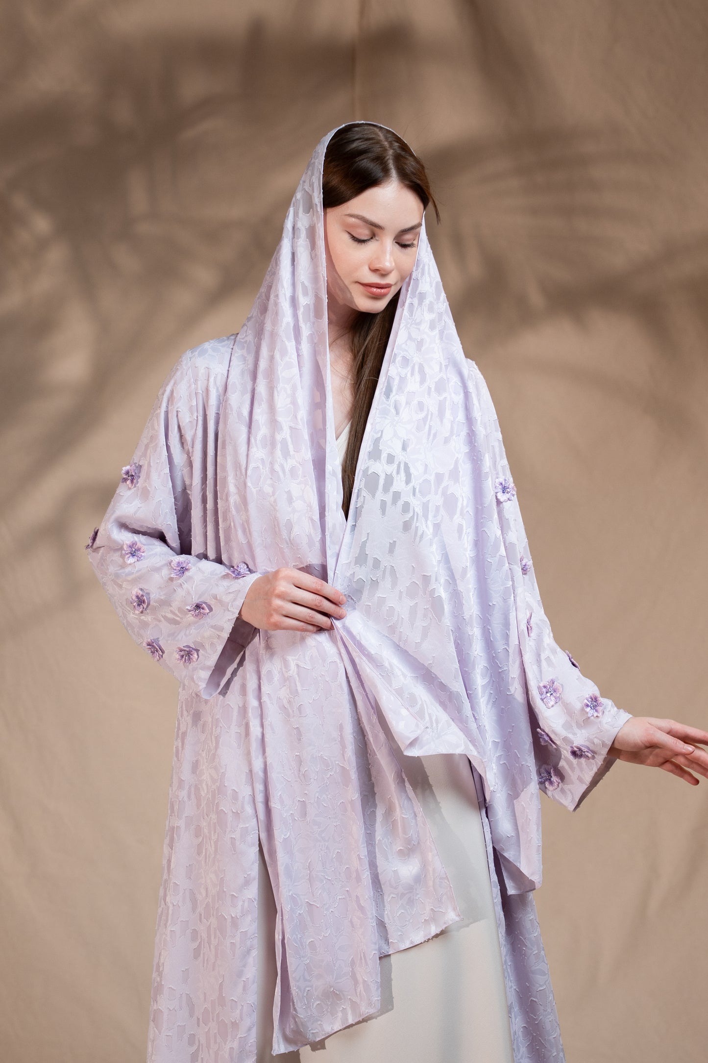 CLAY COLOR ABAYA- YA185
