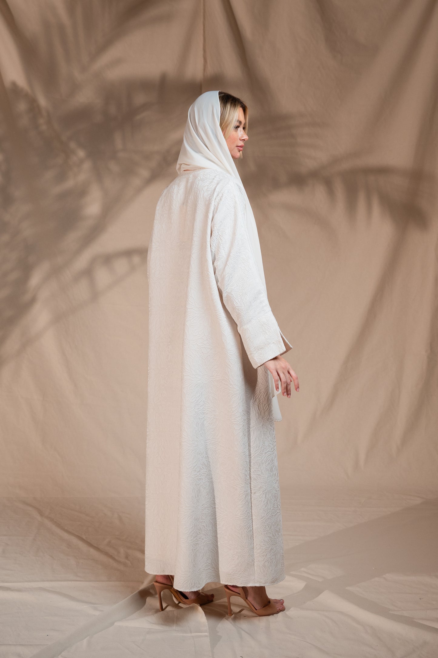 CLAY COLOR ABAYA OFF WHITE -P76