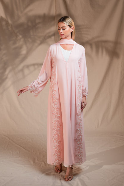 CLAY COLOR ABAYA PEACH -YA182