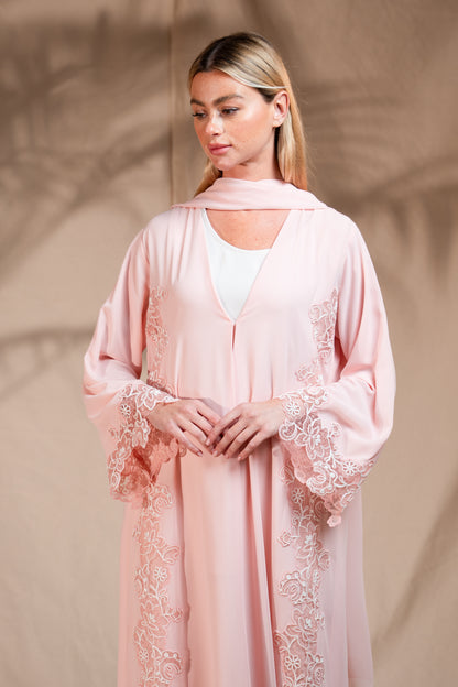 CLAY COLOR ABAYA PEACH -YA182
