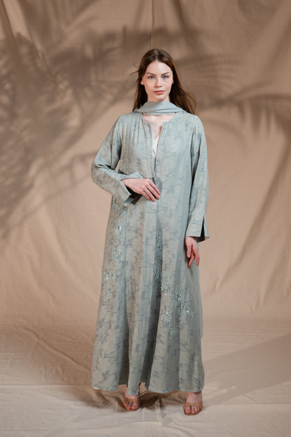 CLAY COLOR ABAYA -YA187