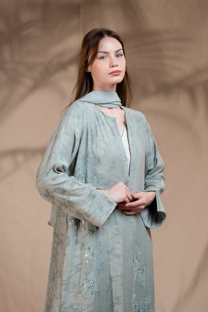 CLAY COLOR ABAYA -YA187