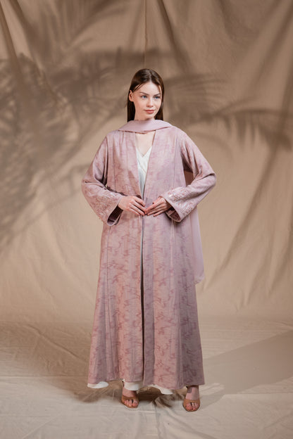 CLAY COLOR ABAYA- YA189